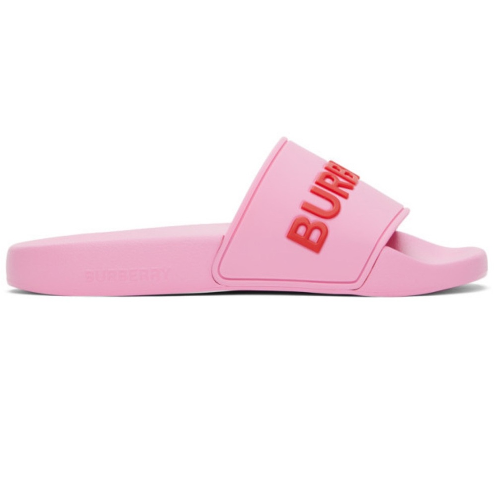 BURBERRY Pink Logo Slides 💗 - Picture 4 of 4